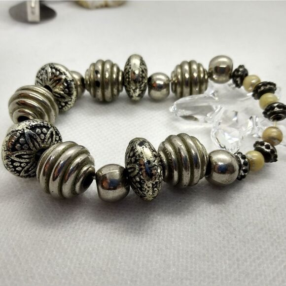 Ornate lamp work silver‎ bracelet B1326 - Picture 1 of 2
